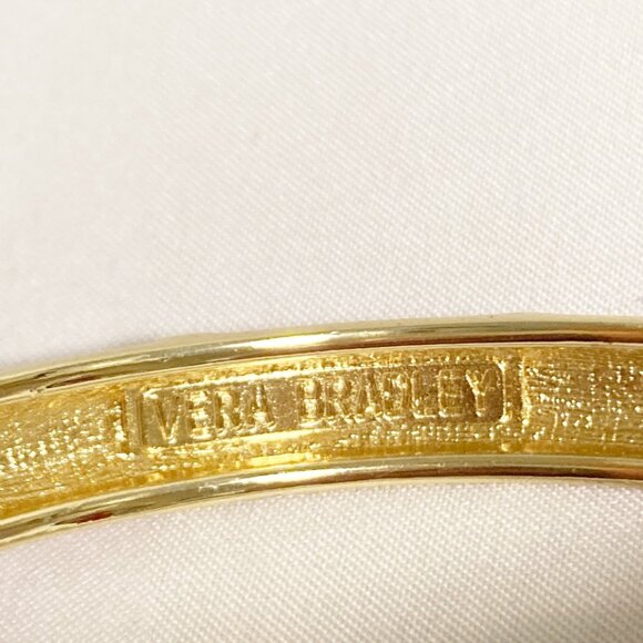Vera Bradley Hinged Enameled Bangle - Pink & Gold - Picture 6 of 6